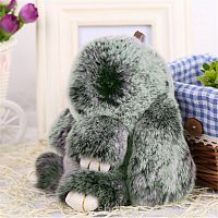 меховой зайка брелок зелёный в Нальчике