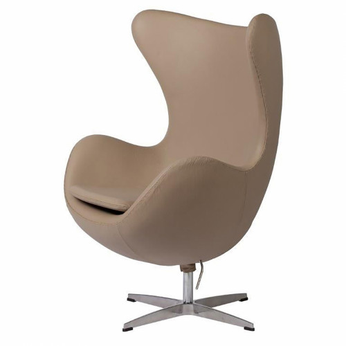кресло egg chair кожа темно-бежевое в Нальчике