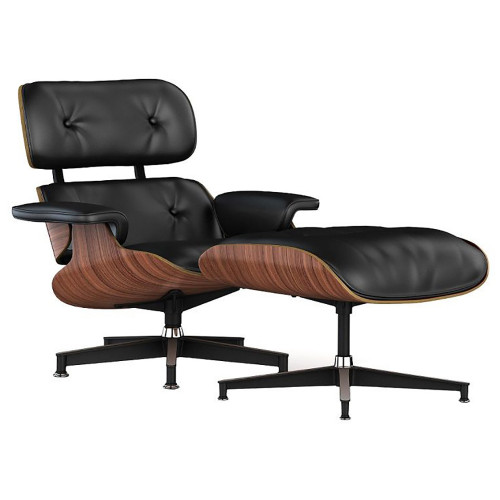кресло lounge chair & ottoman черное в Нальчике