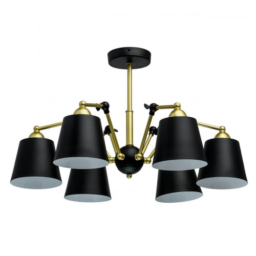 потолочная люстра mw-light таун 5 691011506 черная в Нальчике