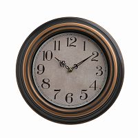 часы настенные золотого цвета и чёрный цвет в Нальчике