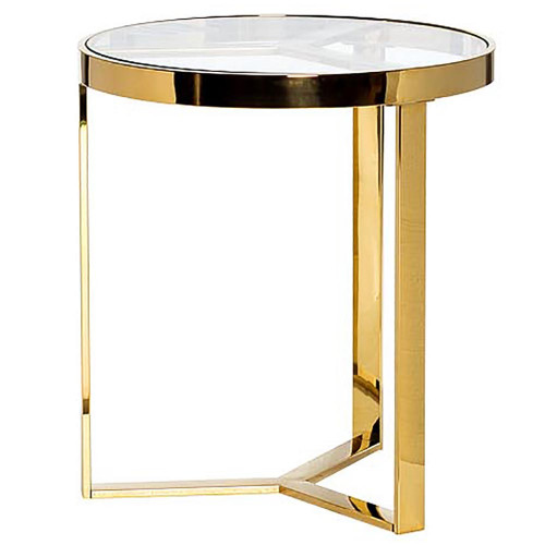 стол журнальный bridge gold 50*55см золотой в Нальчике