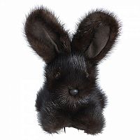 игрушка зайчик (темно-коричневый) натуральный мех норки в Нальчике