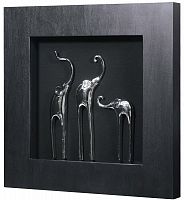 панно три слона 2 (черная рама) в Нальчике
