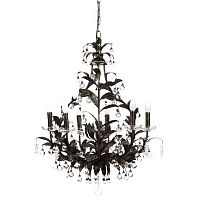 люстра 19th c. rococo iron & smoke crystal round чёрная в Нальчике