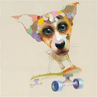 картина маслом собака и скейт в Нальчике