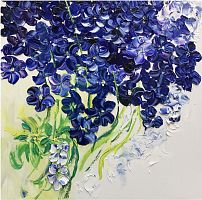 картина маслом синии орхидеи 100*100 см. в Нальчике
