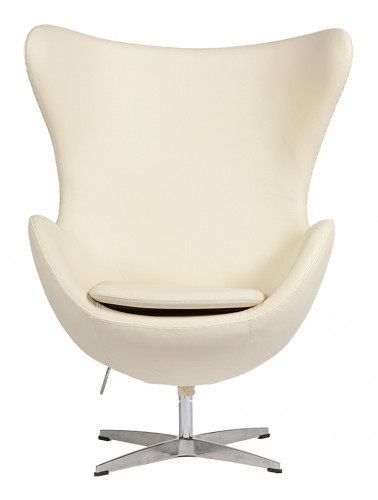 кресло egg chair кожа кремовое в Нальчике