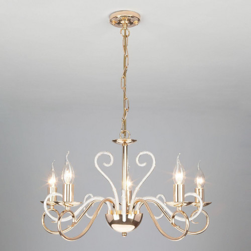 подвесная люстра eurosvet silva 60090/5 золото в Нальчике