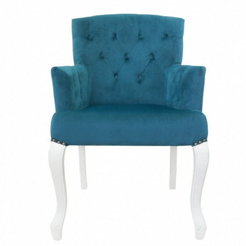 кресло deron голубое с белыми ножками в Нальчике