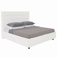 кровать подростковая с мягкой спинкой 140х200 белая shining modern в Нальчике
