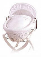 колыбель-переноска gift wicker moses basket белая, белое белье в Нальчике