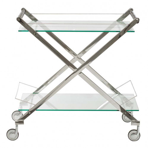тележка сервировочная 83х80х40 см хром, прозрачная в Нальчике