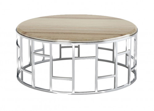 стол журнальный plump silver brown металл в Нальчике