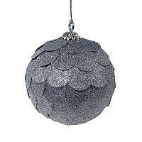 шар новогодний серебряный с блестящими чешуйками paper ball, 10 см в Нальчике