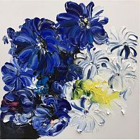 картина маслом красивые пионы 100*100 см. в Нальчике