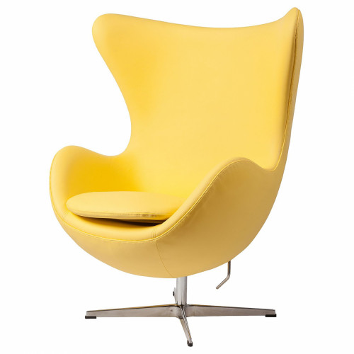 кресло egg chair кожа желтое в Нальчике