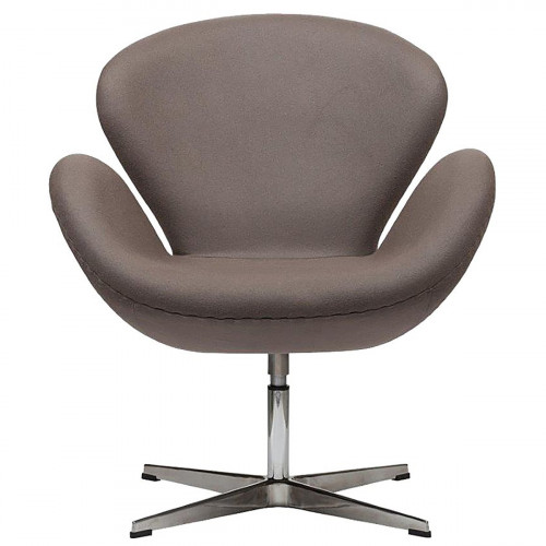 кресло swan chair серо-коричневая в Нальчике