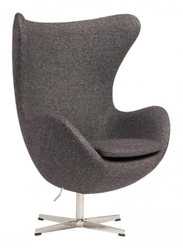 кресло egg chair кашемир серое в Нальчике