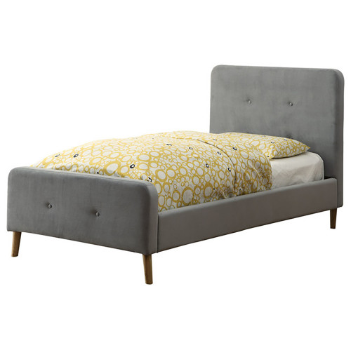кровать button tufted flannelette gray 140х200 в Нальчике
