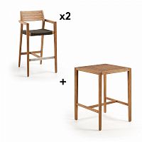 комплект мебели: стол и 2 стула pack 612 cybille от la forma (ex julia grup) в Нальчике