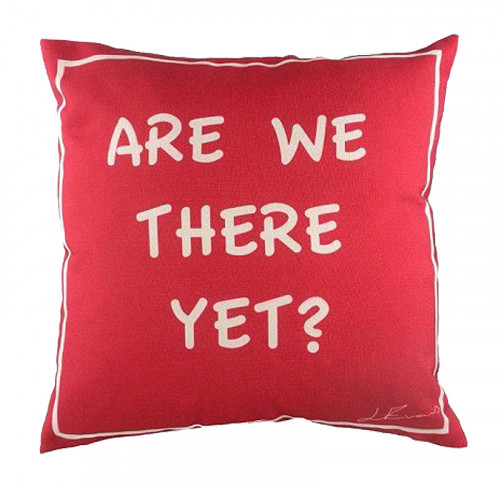 подушка с надписью are we there yet? в Нальчике