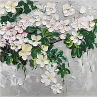 картина маслом цветы в саду 100*100 см. в Нальчике