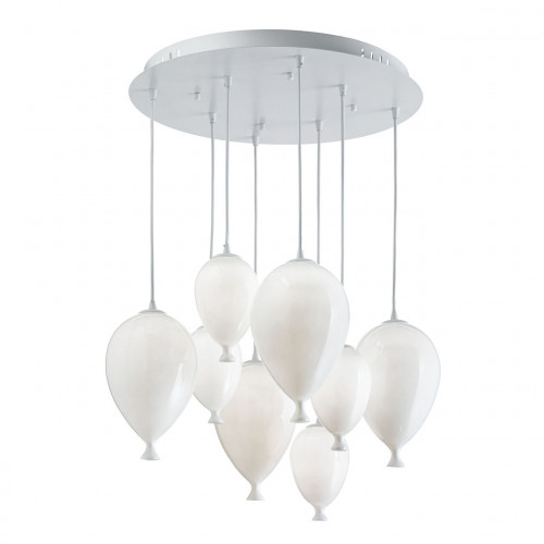 подвесная люстра ideal lux clown sp8 bianco в Нальчике