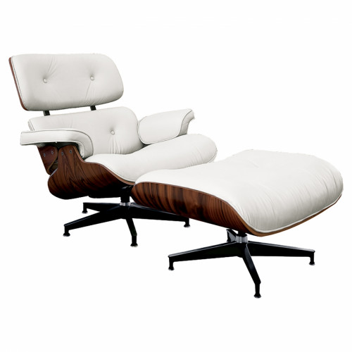 кресло lounge chair & ottoman белое в Нальчике