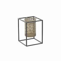 подсвечник металлический резной черный с золотом peggy, 20 см в Нальчике