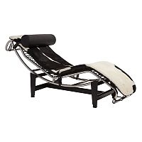 шезлонг chaise longue lc4 черно-белый в Нальчике