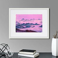 картина: гималаи (этюд). священные гималаи. 1934г. в Нальчике