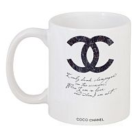 кружка с рисунком drink champagne. coco chanel в Нальчике