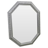 зеркало серебряное восьмиугольное вытянутое с декором silver luxury в Нальчике