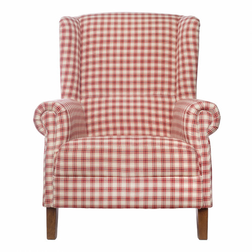 кресло shannon бело-красное в клетку в Нальчике