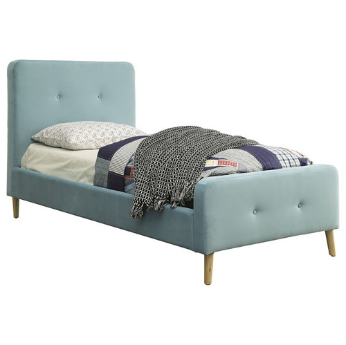 кровать button tufted flannelette blue 140х200 в Нальчике