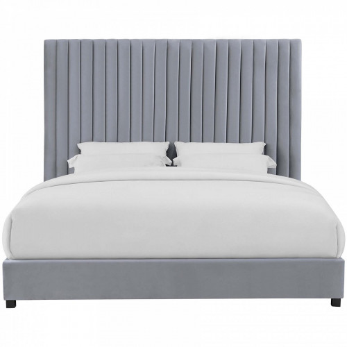 кровать mora 90х200 велюр серый р в Нальчике