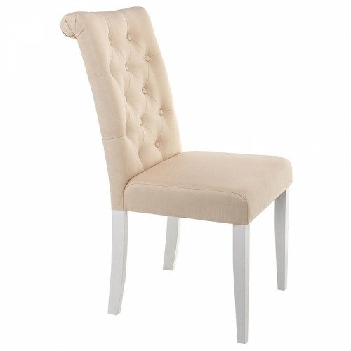 стул деревянный amelia white / fabric cream в Нальчике