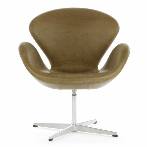 кресло swan кожа коричневое в Нальчике