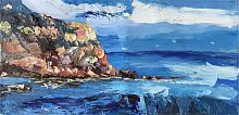 картина маслом утес у моря в Нальчике