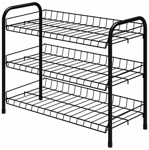 этажерка для обуви inhome эти1 с 3 полками 660х280х520мм и с нагрузкой до 20 кг, черный в Нальчике