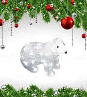 фигурка светодиодная «белый медведь-4» 25x31см (11037) uld-m3125-040/sta в Нальчике