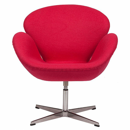 кресло swan chair шерсть красное в Нальчике