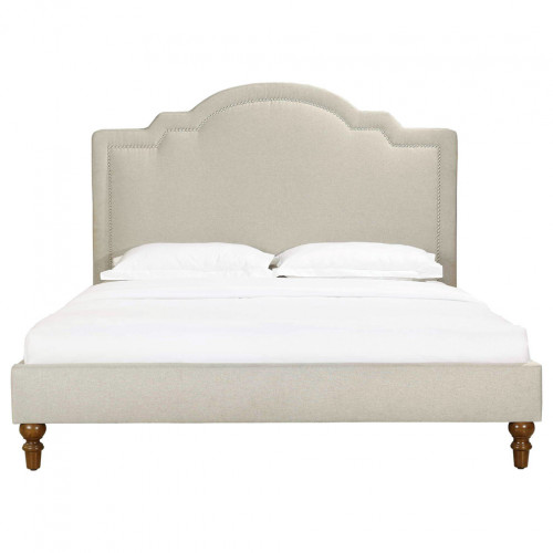 кровать двуспальная 160х200 бежевая cassis upholstered в Нальчике