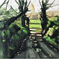 картина маслом зеленый сад в Нальчике