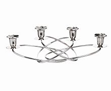 подсвечник металлический серебряный на 4 свечи katie, 34 см в Нальчике