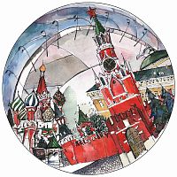 тарелка сувенирная спасская башня в Нальчике