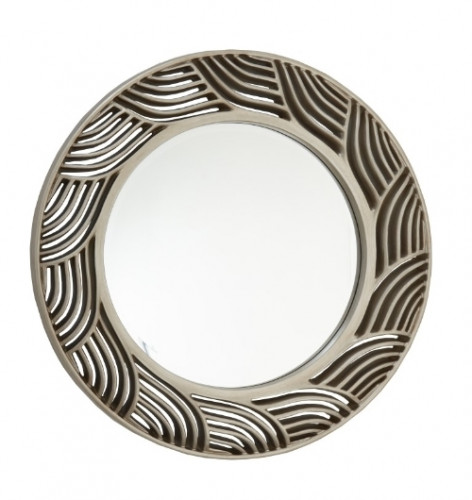 зеркало круглое серебряное в резной раме fiore в Нальчике