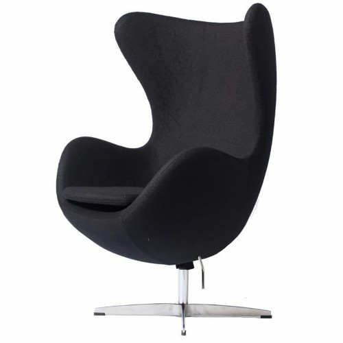 кресло egg chair кашемир черное в Нальчике