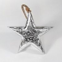 игрушка на елку звезда серебряная snow star, 15х15х2,5 см в Нальчике